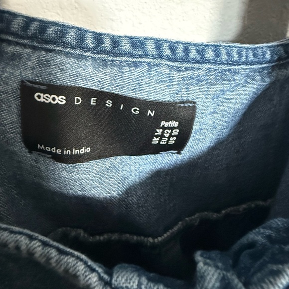 ASOS Petite Blue Denim Casual Dress - Picture 2 of 3